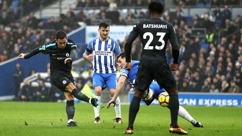  Hazard  scores 100th league goal as Chelsea find shooting  boots