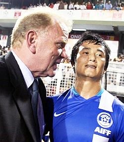 Bob Houghton and Bhaichung Bhutia