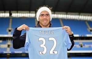 Carlos Tevez will lead the strike force at Manchester City