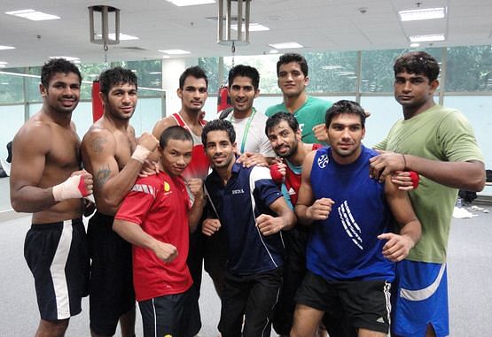 Indian Boxing team at CWG