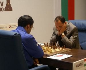 Picture from the game 2 of World chess Championship Sofia