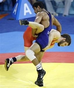 Sushil Kumar in action.